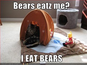 Bears eatz me?  I EAT BEARS