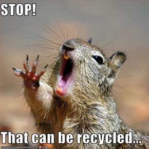 STOP!  That can be recycled...