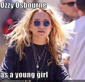 Ozzy Osbourne  as a young girl