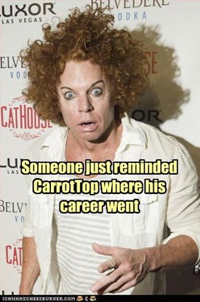 Someone just reminded CarrotTop where his career went