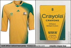 south african national team jersey Totally Looks Like crayola crayon box