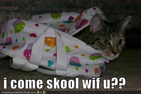 i come skool wif u??