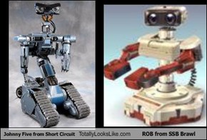 Johnny Five from Short Circuit Totally Looks Like ROB from SSB Brawl
