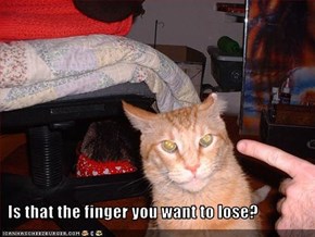 Is that the finger you want to lose?