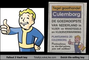 Fallout 3 Vault boy Totally Looks Like Dutch tile-selling boy
