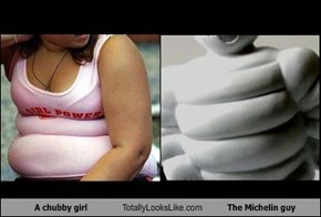 A chubby girl Totally Looks Like The Michelin guy