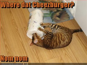 Where dat Cheezburger?  Nom nom