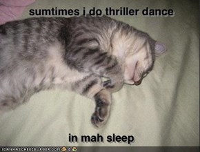 sumtimes i do thriller dance - in mah sleep