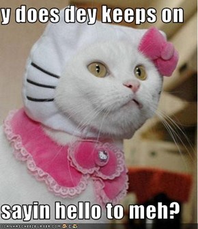 y does dey keeps on   sayin hello to meh?