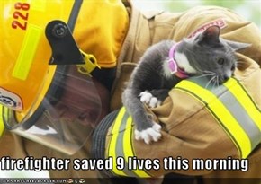 firefighter saved 9 lives this morning
