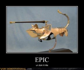 Behold the Jousting Cat Armor!