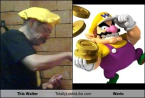 This Waiter Totally Looks Like Wario