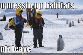 u messin up habitats  plz leave