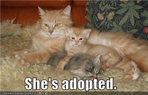 She's adopted.