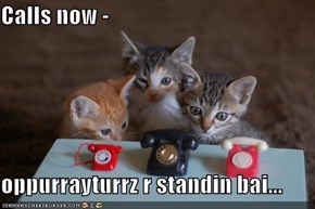 Calls now -  oppurrayturrz r standin bai...