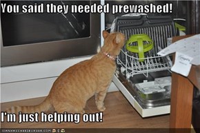 You said they needed prewashed!  I'm just helping out!