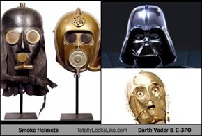 Smoke Helmets Totally Looks Like Darth Vader & C-3PO