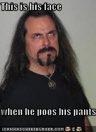 This is his face  when he poos his pants