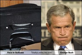 Face in Suitcase Totally Looks Like George Bush