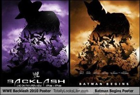 WWE Backlash 2010 Poster Totally Looks Like Batman Begins Poster