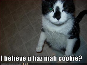 I believe u haz mah cookie?