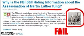 Martin Luther King Fail.