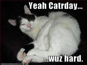Yeah Catrday...  ...wuz hard.