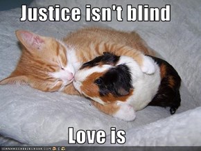 Justice isn't blind   Love is