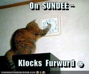 On  SUNDEE ~   Klocks  Furwurd ☻