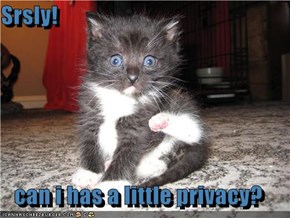 Srsly!  can i has a little privacy?