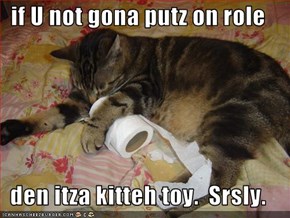 if U not gona putz on role  den itza kitteh toy.  Srsly.