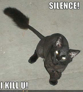 SILENCE!  I KILL U!