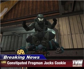 Breaking News - Constipated Frogman Jacks Cookie