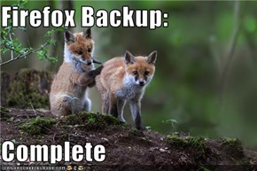 Firefox Backup:  Complete