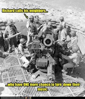 Richard calls his neighbors...