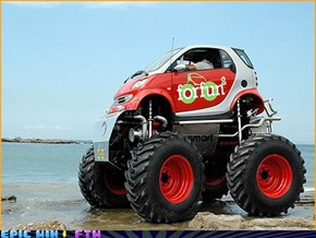 Smart Car, Meet Monster Truck