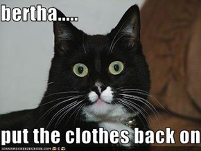 bertha.....  put the clothes back on