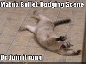 Matrix Bullet-Dodging Scene  Ur doin it rong