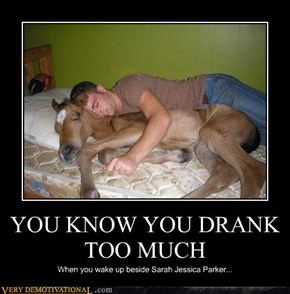 YOU KNOW YOU DRANK TOO MUCH