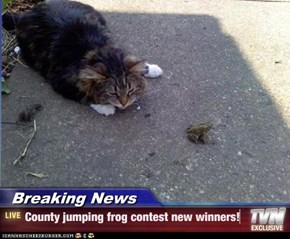Breaking News - County jumping frog contest new winners!