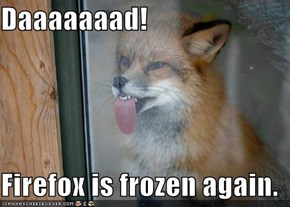Daaaaaaad!  Firefox is frozen again.
