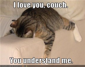 I love you, couch.   You understand me.
