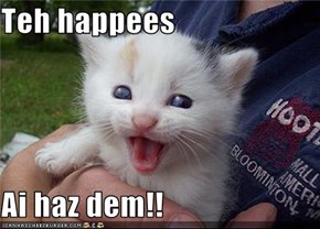 Teh happees  Ai haz dem!!