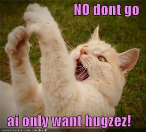 NO dont go  ai only want hugzez!