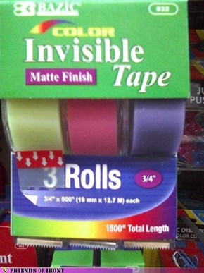 When Your Invisible Tape Isn't Visible Enough