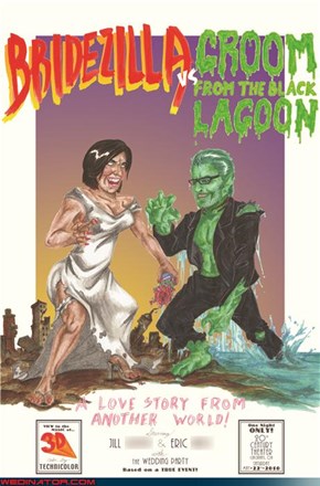 Bridezilla vs. The Groom from the Black Lagoon