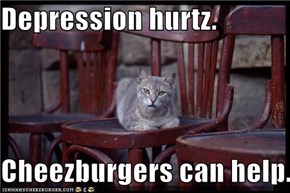 Depression hurtz.  Cheezburgers can help.