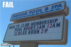 Pool Closed FAIL