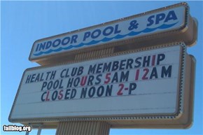 Pool Closed FAIL