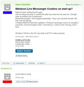 Or you should not use MSN at all...